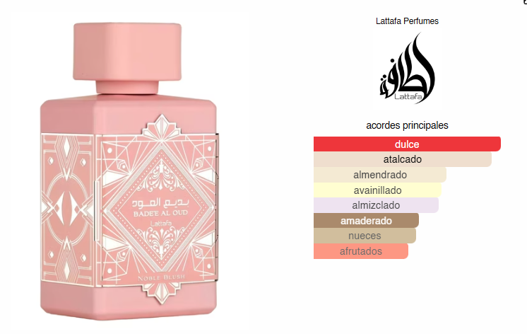 Badee Al Oud Noble Blush Perfume Para Mujer, EDP 100 ml – Lattafa