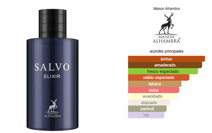 Salvo Elixir, Perfume Para Hombre, EDP 60ml – Maison AlHambra