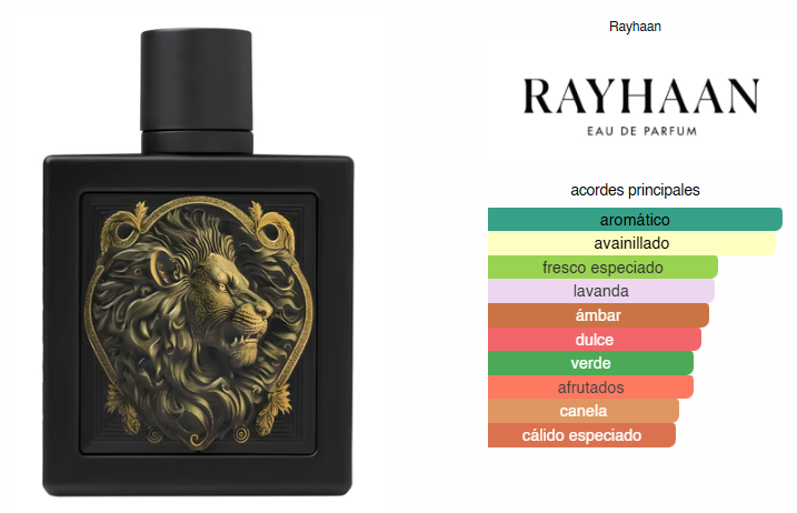 Rayhaan Lion, Perfume para Hombre, EDP 100 ml – Rayhaan