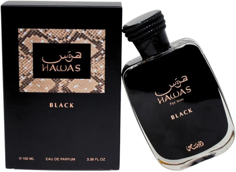Hawas Black, Perfume Para Hombre, EDP 100 ml – Rasasi