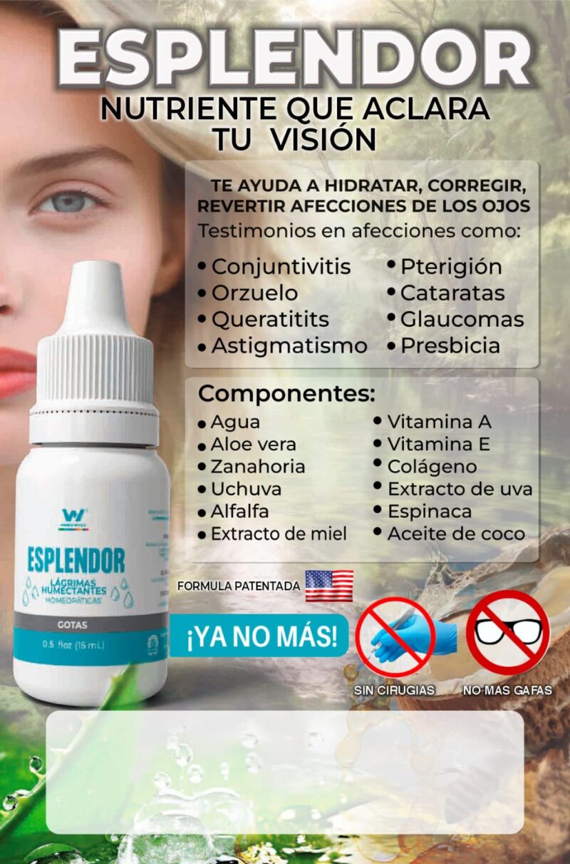Gotas Esplendor – Lágrimas Humectantes Homeopáticas para el Cuidado Visual